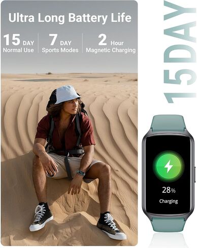 Health Fitness Tracker with 24/7 Heart Rate, Blood Oxygen, Blood Pressure, Sleep Tracker, 5ATM Waterproof Activity Trackers with Step Tracker, Pedometer (S & L Bands Included) in Kuwait