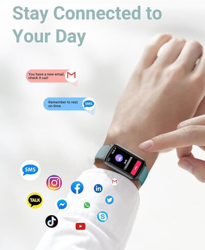 Health Fitness Tracker with 24/7 Heart Rate, Blood Oxygen, Blood Pressure, Sleep Tracker, 5ATM Waterproof Activity Trackers with Step Tracker, Pedometer (S & L Bands Included) in Kuwait
