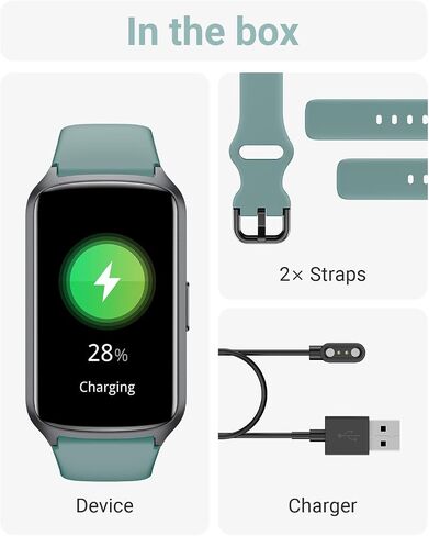 Health Fitness Tracker with 24/7 Heart Rate, Blood Oxygen, Blood Pressure, Sleep Tracker, 5ATM Waterproof Activity Trackers with Step Tracker, Pedometer (S & L Bands Included) in Kuwait