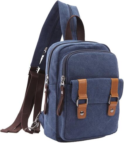 Arbag Small Cute Backpack Vintage Casual Canvas Shoulder Bag Daypack 8528bag,Black in Kuwait