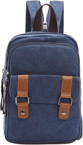 Arbag Small Cute Backpack Vintage Casual Canvas Shoulder Bag Daypack 8528bag,Black in Kuwait
