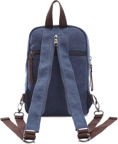 Arbag Small Cute Backpack Vintage Casual Canvas Shoulder Bag Daypack 8528bag,Black in Kuwait
