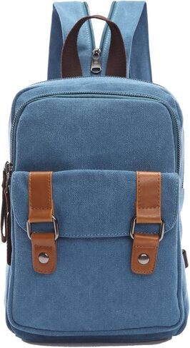 Arbag Small Cute Backpack Vintage Casual Canvas Shoulder Bag Daypack 8528bag,Black in Kuwait