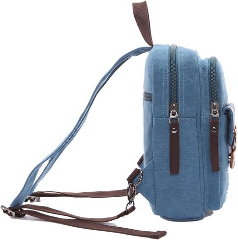 Arbag Small Cute Backpack Vintage Casual Canvas Shoulder Bag Daypack 8528bag,Black in Kuwait