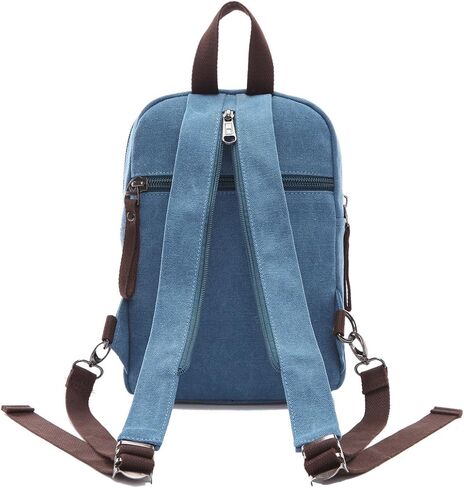 Arbag Small Cute Backpack Vintage Casual Canvas Shoulder Bag Daypack 8528bag,Black in Kuwait