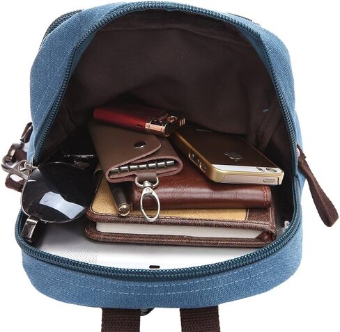 Arbag Small Cute Backpack Vintage Casual Canvas Shoulder Bag Daypack 8528bag,Black in Kuwait
