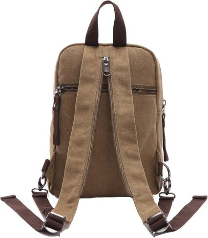 Arbag Small Cute Backpack Vintage Casual Canvas Shoulder Bag Daypack 8528bag,Black in Kuwait