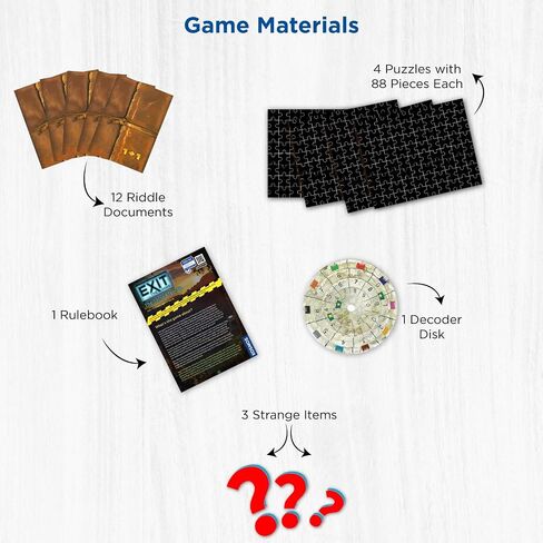 Exit: The Sacred Temple (with Jigsaw Puzzles) | Exit: The Game - A Kosmos Game | Family-Friendly, Jigsaw Puzzle-Based at-Home Escape Room Experience for 1 to 4 Players, Ages 10+ in Saudi Arabia