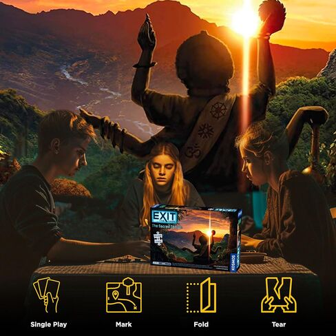 Exit: The Sacred Temple (with Jigsaw Puzzles) | Exit: The Game - A Kosmos Game | Family-Friendly, Jigsaw Puzzle-Based at-Home Escape Room Experience for 1 to 4 Players, Ages 10+ in Saudi Arabia