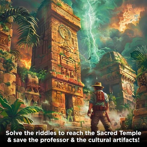 Exit: The Sacred Temple (with Jigsaw Puzzles) | Exit: The Game - A Kosmos Game | Family-Friendly, Jigsaw Puzzle-Based at-Home Escape Room Experience for 1 to 4 Players, Ages 10+ in Saudi Arabia