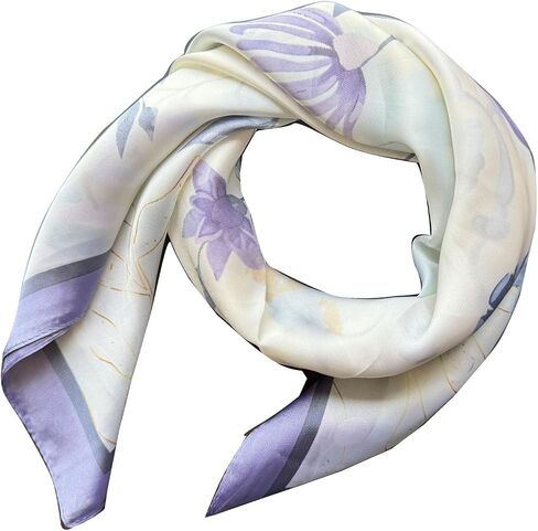 QSYW Silk Scarf Satin Large 35" Square Light Fashion Silk Feeling Head Wraps Neck Face Scarves for Women in Saudi Arabia