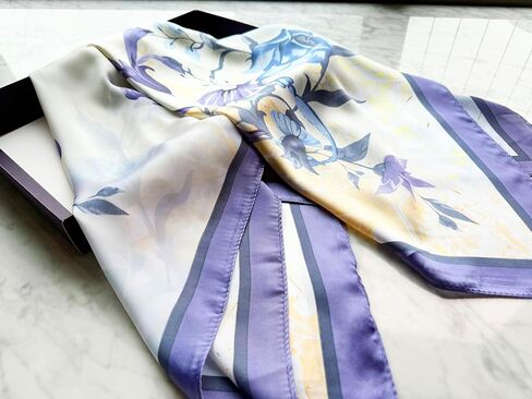 QSYW Silk Scarf Satin Large 35" Square Light Fashion Silk Feeling Head Wraps Neck Face Scarves for Women in Saudi Arabia