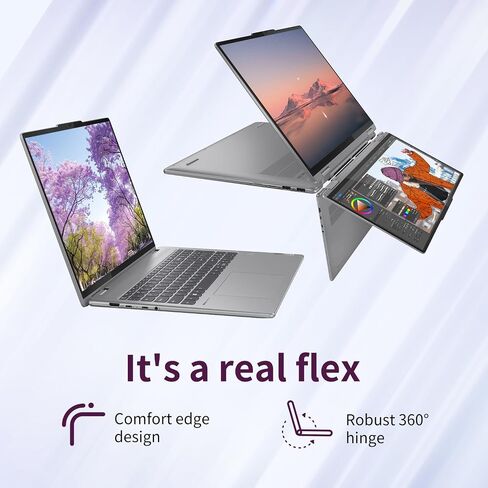 Lenovo Yoga AI Ultra Business مقاس 16 بوصة شاشة لمس 2K 2 في 1 كمبيوتر محمول قابل للتحويل، AMD Ryzen 7 8840HS، Radeon 780M، ذاكرة الوصول العشوائي 16 جيجابايت، 512 جيجابايت SSD، كاميرا تعمل بالأشعة تحت الحمراء، صوت عالي الدقة، Win11 P، Bundle Thunderobot ML in Saudi Arabia