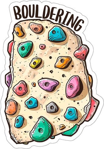 Bouldering Sport Sticker Decal Vinyl Small Waterproof for Water Bottle Mug Passport Book Scrapbook Notebook Laptop Tumbler Skateboard Computer Phone Size Funny Gift Car Stickers ID44990 in Saudi Arabia