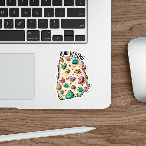 Bouldering Sport Sticker Decal Vinyl Small Waterproof for Water Bottle Mug Passport Book Scrapbook Notebook Laptop Tumbler Skateboard Computer Phone Size Funny Gift Car Stickers ID44990 in Saudi Arabia