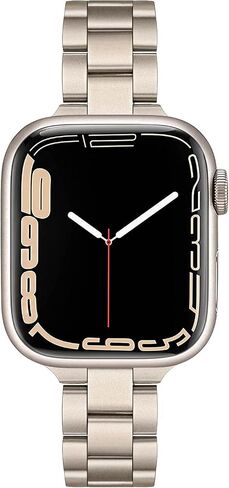 TRUMiRR Band for Apple Watch Series 10 42mm 46mm 9 8 7 41mm 45mm Starlight Women, Slim Stainless Steel Watchband Feminine Strap Replacement for iWatch Ultra SE Series 6 5 4 40mm 44mm in Saudi Arabia