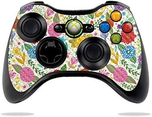 MightySkins Carbon Fiber Skin for Microsoft Xbox 360 Controller - Daisies | Protective, Durable Textured Carbon Fiber Finish | Easy to Apply, Remove, and Change Styles | Made in The USA in Saudi Arabia