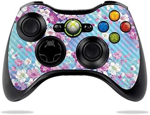 MightySkins Carbon Fiber Skin for Microsoft Xbox 360 Controller - Daisies | Protective, Durable Textured Carbon Fiber Finish | Easy to Apply, Remove, and Change Styles | Made in The USA in Saudi Arabia