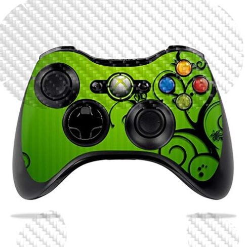 MightySkins Carbon Fiber Skin for Microsoft Xbox 360 Controller - Daisies | Protective, Durable Textured Carbon Fiber Finish | Easy to Apply, Remove, and Change Styles | Made in The USA in Saudi Arabia