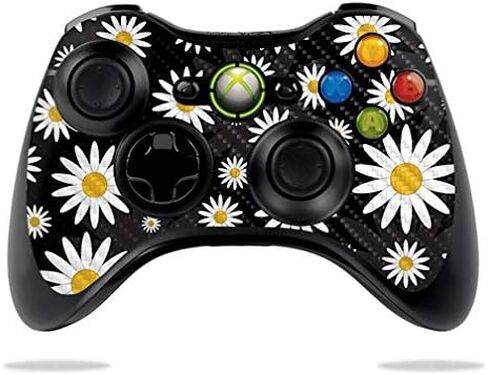 MightySkins Carbon Fiber Skin for Microsoft Xbox 360 Controller - Daisies | Protective, Durable Textured Carbon Fiber Finish | Easy to Apply, Remove, and Change Styles | Made in The USA in Saudi Arabia