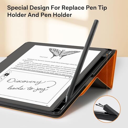 حافظة CoBak Stand لجهاز Kindle Scribe - غطاء جلدي فاخر مع حامل قلم، خاصية النوم/الاستيقاظ التلقائي - متوافقة مع جهاز Kindle Scribe مقاس 10.2 بوصة (إصدار 2022/2024) in Saudi Arabia