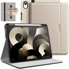 JETech Case for iPad Air 11-Inch M2 (2024), iPad Air 5/4 (10.9-Inch, 2022/2020 Model, 5th/4th), PU Leather Business Folio Protective Tablet Cover Pocket, Multi-Angle Viewing (Black)