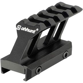 ohhunt Riser Mount 1 inch Hight Picatinny Rail Cantilever Design Black