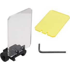 Sight Scope Lens Sights 3mm Lens Screen Cover Shield Square Foldable Tactical Clear Transparent Protector Lens 20mm Rail Mounted Sight Protector for Scope/Red Dot Sight