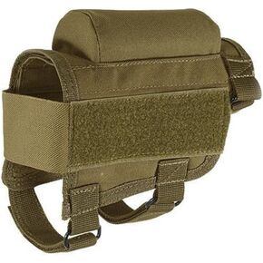 Silfrae Tactical Rifle Cheek Riser Rifle Buttstock Ammo Pouch Rifle Bullet Holder with Adjustable Straps