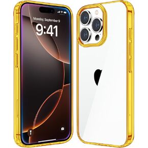 JJGoo متوافق مع حافظة iPhone 16 Pro، حافظة هاتف شفافة مضادة للصدمات، غطاء واقٍ خلفي صلب مضاد للخدش لهاتف iPhone 16 Pro 6.3 بوصة، شفاف