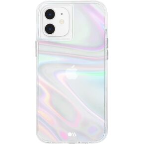 Case-Mate - SOAP Bubble - Case for iPhone 12 Mini (5G) - 10 ft Drop Protection - 5.4 Inch- Iridescent Swirl