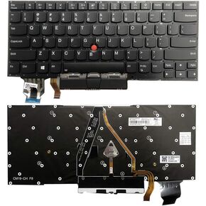 GinTai Laptop US Keyboard with Backlit Replacement for Lenovo ThinkPad 2019 2020 X1 Carbon 7th 20QD 20QE 20R1 20R2 8th 20U9 20UA SN20W73869 PK131L11B00