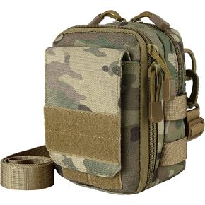 IronSeals Durble Nylon Tactical Molle Pouch Waist Pack Phone Holster with Detachable Strap for iPhone 15 Pro Max/15 Pro/14 Pro Max/14 Plus/13 Pro Max/13 Pro/12 Pro Max/11 Pro Max