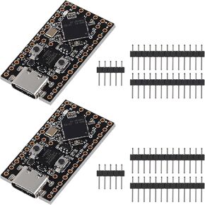 AITRIP 2PCS RP2040 Pro Micro Development Board 16MB Dual-Core Supports Mciro Python Compatible for Raspberry PI PICO