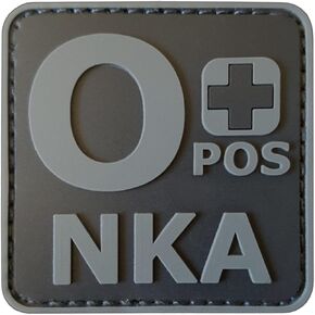 PVC First Aid Patch 2x2 O Positive Patch Compatible with Velcro PVC Plate Carrier Patches for Vest Ifak First Aid Kit Patch Blood Type Tactical Patches for Backpacks O Pos Patch