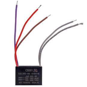Podoy Ceiling Fan Capacitor CBB61 5 Wire for Compatible with New Tech 4.5uf+5uf+6uf 250VAC (Pack of 2)