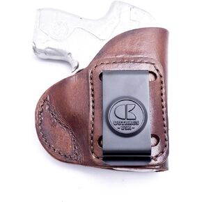 OUTBAGS USA LS4PICO (Brown-Right) Full Grain Heavy Leather IWB Conceal Carry Gun Holster for Beretta Pico 380. Handcrafted in USA.