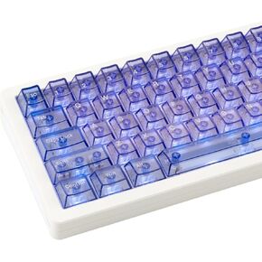 157 Keys Transparent PC Material Custom Keycaps Cherry Profile UV Transfer Printing Keycaps for Cherry MX Gateron Kailh Cross Type Switch ANSI Mechanical Keyboard (Purple) in Kuwait