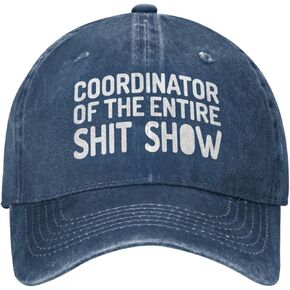 Coordinators of The Entire Shit Show Hat Men Dad Hats Funny Cap Navy Blue