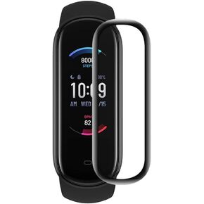 3 Pieces 3D Curved Edge Screen Protector Compatible with Amazfit Band 5 Smart Watch Soft HD Transparent TPU Protective Film [Full Cover][Touch Sensitive][Anti-Scratch]
