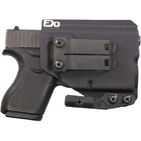 FDO Industries IWB Kydex Holster Compatible with Glock 43 w/ TLR6 -Discreet Carry Concepts 1.5" Metal Monoblock Gear Clip - The Paladin Series - Made in USA
