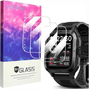 Compatible for AMAZTIM M2 Smart Watch Screen Protector, [3 Pack] 9H Tempered Glass Screen Protector Film Compatible for AMAZTIM Tank M2 Smart Watch (3 Pack)