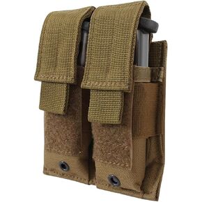 Rothco Double Pistol Mag Pouch, Molle Coyote Brown