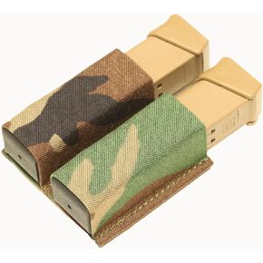 Esstac Double Pistol Gap KYWI Pouch - Malice Clips - Woodland