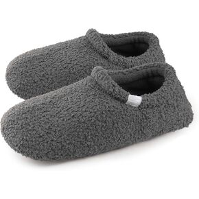 Milaloko Fuzzy Curly Fur Memory Foam Slippers,Women's Loafer Slippers with Polar Fleece Lining