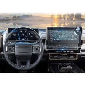 CDEFG 2 Pack Hummer EV Screen Protectors, 13.4" Touchscreen & 12.3" Digital Gauge, for GMC Hummer EV 2X, 3X 2022 2023 2024 2025 Accessories, 4 Nano Film Protectors