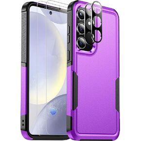 SPIDERCASE Designed for Samsung Galaxy S24 Plus Case, [10 FT Military Grade Drop Protection] Heavy Duty Shockproof Phone Case for Galaxy S24 Plus 2024, Dark Purple