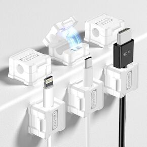 Magnetic Cord Organizer,Cable Smooth Adjustable Easy Secure Cable Management,Wire Holder Keeper Organizer,Hide Or Organize Phone USB Charger Cable for Home,Office,Car,Desk,Nightstand(6 Pack)