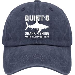 Quints Shark Fishing Amity Island EST 1977 Hat Men Funny Mesh Hats for Fall