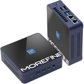 MOREFINE M9S Mini PC,12th Gen Alder Lake N305 (Up to 3.8GHz), Mini Desktop Computers with 16GB DDR5 RAM 1TB M.2 NVMe SSD, Mini Computers Support 4K Triple Display/WiFi 6/BT 5.2 for Home and Office